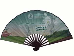 Abanicos de Mano Plegables de Bambú Pintados a Mano Estilo Chino para Bodas y Festivales - Product Image 5