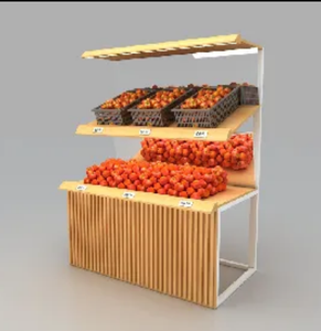 Siêu thị Heavy-Duty Black kim loại Rack hiển thị cho trái cây tươi và rau quả sắt cửa hàng kệ - Product Image 2