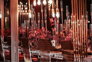 8-Head ferro placcatura oro alta candelabro oggetti di scena di nozze per la zona di benvenuto decorazione festa di casa-elegante strada piombo T piattaforma <span class=keywords><strong>finestra</strong></span> - Product Image 5