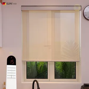 Motorized Automatic Solar Panels Aluminum Covers Roller Shades Smart Fabric Modern Blinds For Window Roller Blind