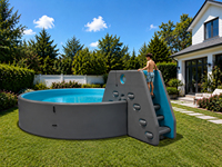 Échelle gonflable en PVC DWF, stable, pliable et portable pour diverses piscines, personnalisable