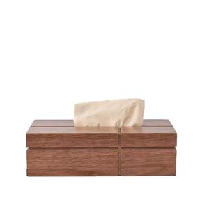 North American Black <b>Walnut</b> Wood Tissue Box Solid Wood Modern Design Living Room <b>Coffee</b> <b>Table</b> Use - Product Image 5