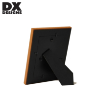 Bingkai Foto Kayu Solid Berlapis Kulit Coklat DX Designs Ukuran 4x6 5x7 8x10 Inci, Bingkai Gambar Kayu untuk Dekorasi Rumah, Dapat Diletakkan di Meja & Dipasang di Dinding