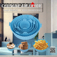 Chengke New Red Hot Air Fryer Liner avec 6 pièces Silicone Four Liner Basket Air Fitters Accessoires pour plats de cuisson et casseroles
