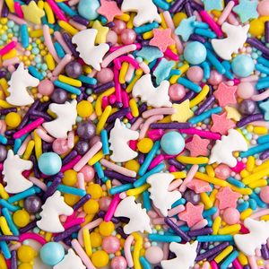 Mélange de vermicelles comestibles <span class=keywords><strong>licorne</strong></span> de haute qualité, multicolores pastel, têtes de <span class=keywords><strong>licorne</strong></span>, étoiles, perles de sucre, décorations comestibles - Product Image 3