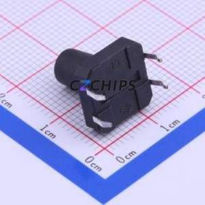 TC-1103-C-S Tactile Switch Through hole Component THT-4P,12x12mm Switch Single Pole Single Throw Round Button 2.6N Through Hole - Product Image 2