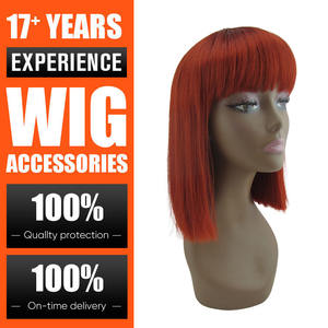 Pas cher <span class=keywords><strong>Court</strong></span> Bob Perruque <span class=keywords><strong>de</strong></span> <span class=keywords><strong>Cheveux</strong></span> Synthétiques 12 pouces Perruque <span class=keywords><strong>de</strong></span> Fermeture <span class=keywords><strong>Court</strong></span> Bob Perruques pour les Femmes Orange - Product Image 1