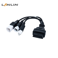 Cable Convertidor OBD2 a 3 Pines, 4 Pines y 6 Pines, Impermeable IP67, 12V, para Automóviles y Motocicletas, con Adaptador