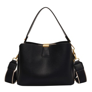 Sac fourre-tout seau petit format, sac bandoulière pour femme, tenues quotidiennes, style luxe léger, blanc, kaki, rose, noir, printemps 2025 - Product Image 5