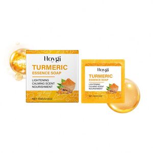 Savon Visage Naturel au Curcuma 100g pour Soin de la Peau, Nettoyage en Profondeur, Éclaircissement et Atténuation des Taches Brunes - Vente en Gros - Product Image 1