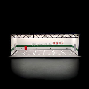Boîte de rangement pour modèle de voiture 1/64, petite scène de <span class=keywords><strong>parking</strong></span>, modèle de voiture en alliage, garage, scène 1/64, diorama - Product Image 4