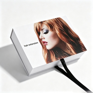 Premium <b>Wig</b> Accessories Packaging Wholesale Magnetic Gift Box with Ribbon Eco-friendly Manufacturer Supplier for Hair Brands - Product Image 2