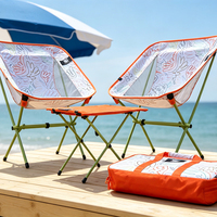Ensemble de chaises de camping en alliage d'aluminium avec logo personnalisé et sac de transport