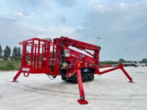 16 मीटर 18 मीटर 20 मीटर नई आकाश में उछाल लिफ्ट हवाई काम क्रॉलर बूम लिफ्ट ने रोटेटेटेबल के साथ चेरी पिकर को ट्रैक किया - Product Image 2