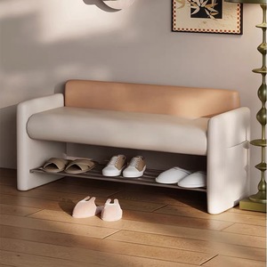 Banco moderno <span class=keywords><strong>para</strong></span> zapatos y otomana <span class=keywords><strong>para</strong></span> recibidor, banco largo montado en la pared <span class=keywords><strong>para</strong></span> el hogar, almacenamiento <span class=keywords><strong>de</strong></span> zapatos <span class=keywords><strong>para</strong></span> el <span class=keywords><strong>pie</strong></span> <span class=keywords><strong>de</strong></span> <span class=keywords><strong>cama</strong></span> - Product Image 4