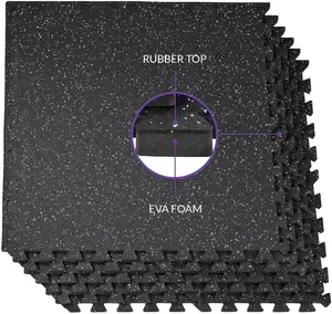 HONLOY Non-slip Surface 100x100 eva rubber mat rubber top eva interlocking tile