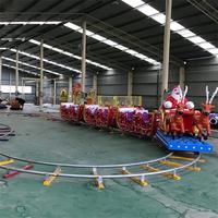 Jeux de terrain de jeux pour enfants, train électrique miniature du Père Noël, train sur rail pour parc d'attractions
