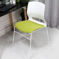 Chaises de bureau modernes en plastique empilables, chaise de formation simple sans accoudoirs en forme d'arc pour la maison, le bureau et les salles de conférence