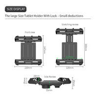 Support de tablette réglable à vis permanente étendue avec serrure à clé pour VIN-PBJ-07-LOCK de tablette