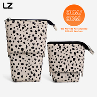 Sac de voyage cosmétique personnalisé LZ Manufacturers, porte-pinceaux vertical, pochette de maquillage en cuir, organiseur pour femmes et filles, cadeau