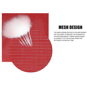 ธงความปลอดภัยแบบตาข่ายพีวีซี ขนาด 18 x 18 นิ้ว/24 x 24 นิ้ว รุ่น 326508 ยี่ห้อ OEM ได้รับการรับรอง BV ตามมาตรฐาน FMCSA 393.87 พร้อมด้ามไม้ - Product Image 4