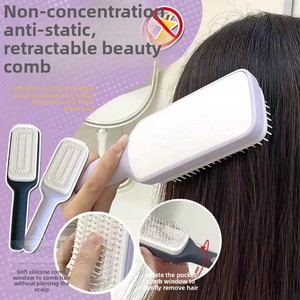 Peigne Capillaire Télescopique Nettoyage Facile Massage & Ionique, Coussin d'Air Antistatique Rotatif pour Femme Usage Domestique - Product Image 2