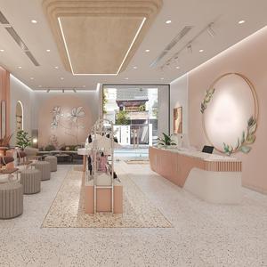 Tùy chỉnh được thiết kế treo tường Tóc Giả Nước hoa Showcase cho các cửa hàng làm đẹp Thẩm mỹ viện & mỹ phẩm hiển thị đứng cho tiệm làm tóc - Product Image 3