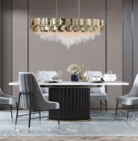 Lámpara de Techo LED Moderna de Cristal de Lujo para Decoración Moderna de Alta Calidad para Restaurantes, Hoteles, Comedores y Salas de Estar