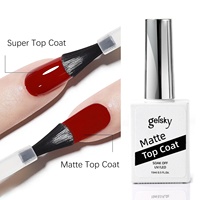 Gelsky No Wipe Gel Top Coat Nail Supplier Matte Top Coat Gel Polish Nail Polish Custom Logo Label UV Gel Nail Glue