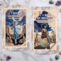 Cartes de tarot et de poker personnalisées King Cards, jeu d'oracle à noyau noir 350 g/m², boîte rigide de luxe personnalisée pour jeux spirituels et soirées