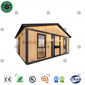 บ้านสำเร็จรูปโครงสร้างเหล็กเบา ลายไม้สีอ่อน พร้อมฉนวนกันความร้อน บ้านพักขนาดเล็กแบบถอดประกอบได้ เหมาะสำหรับแกลมปิ้ง รีสอร์ท และโฮมสเตย์ - Product Image 2