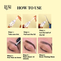 Kit de teinture pour sourcils hybride professionnel RISI, tenue de 8 semaines, kit de teinture pour sourcils longue durée