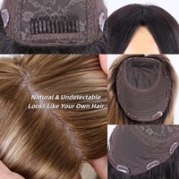 Topper capillaire 4x4 en soie tissée, respirant et indétectable, prêt à être expédié pour femmes souffrant de cheveux clairsemés, personnalisable OEM