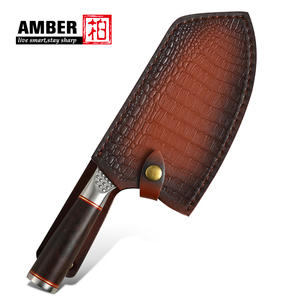 Manico in legno professionale in acciaio al carbonio grande coltello Vking Almazan cucina Chef <span class=keywords><strong>Set</strong></span> di <span class=keywords><strong>coltelli</strong></span> <span class=keywords><strong>da</strong></span> macellaio con guaina in pelle - Product Image 6