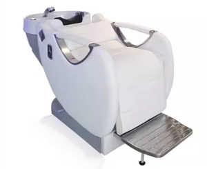 Bacs à shampoing, lavabos et chaises en cuir véritable pour salons de coiffure et de beauté, lits de lavage de cheveux, mobilier de salle de bain - Product Image 2