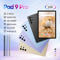 Tablet Pad 9 Pro 11-Inci 16GB+1TB 108MP 8000mAh 4G Dual SIM Wi-Fi Android 15 Hadiah untuk Anak-Anak & Lansia