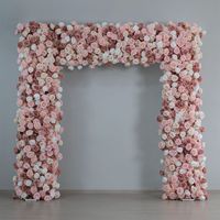 Arche de fleurs de mariage en soie artificielle réaliste de luxe, faite à la main, personnalisable, nouveau style, vente directe d'usine, haute qualité