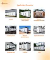 Solution BESS industrielle à refroidissement liquide LiFePO4 de 261 kWh, 135 kW, avec 5 unités pour usage commercial et industriel