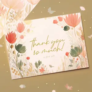 Plastic To Go Bags Cards Wholesale Black Impress Flowers Earring Thank You Card Printer