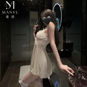 ชุดนอนซีทรูเซ็กซี่ Man Yu แบบเปิดหลัง โชว์สัดส่วน คอวีลึก ไม่ต้องถอดออก - Product Image 4
