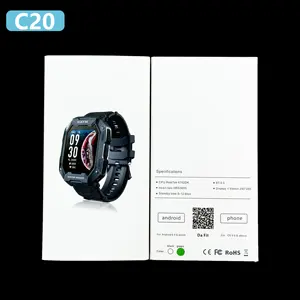 热卖C20户外运动智能手表男士1.71英寸大屏幕语音助手健身BT呼叫智能手表运动