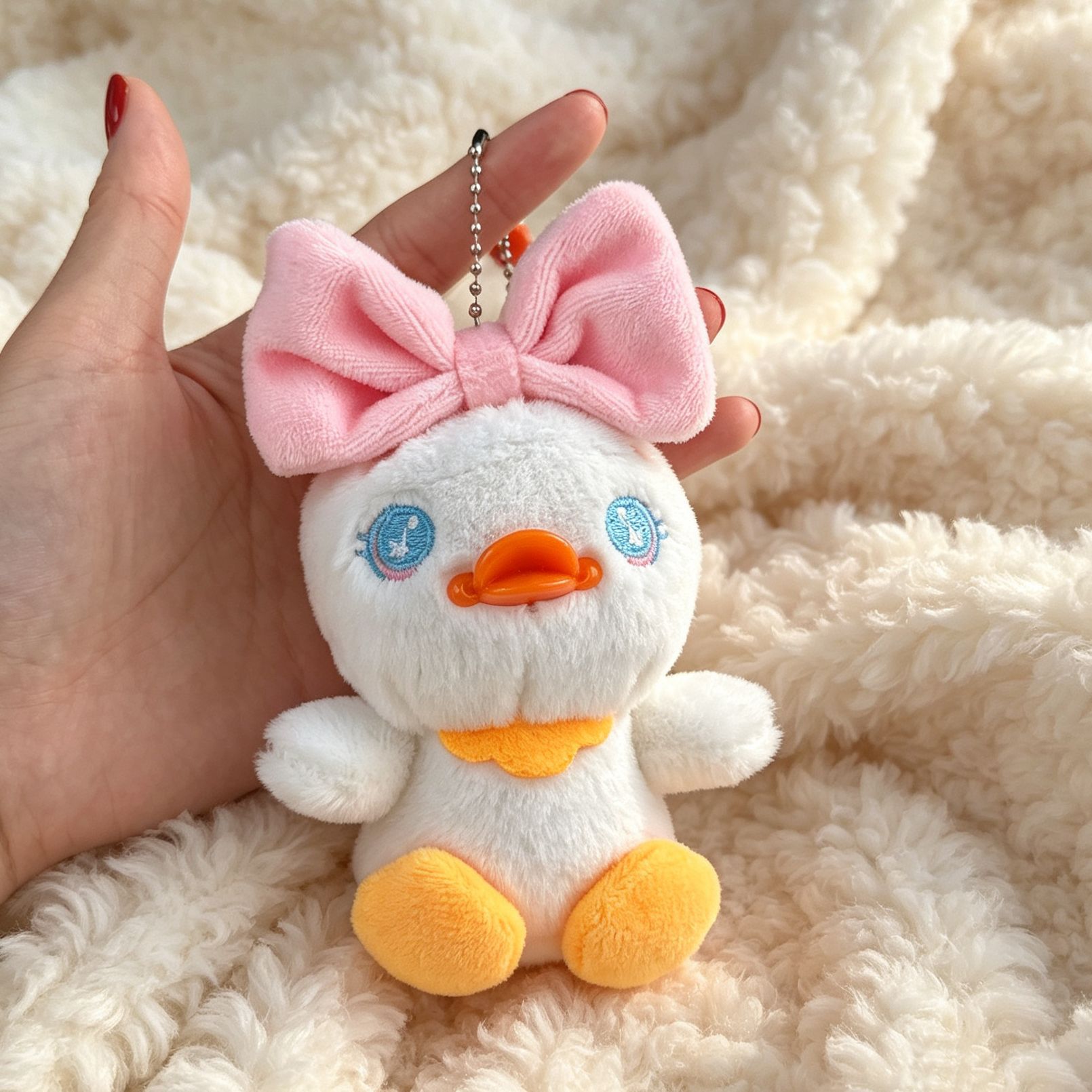 Canard blanc avec chaîne