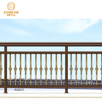 Rampe de balcon en aluminium au design moderne de haute qualité avec marche carrée Fournisseurs de gros Rampe d'extérieur pour escalier