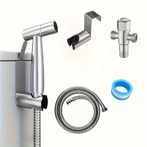 304 Stainless Steel <strong>Bidet</strong> <strong>Sprayer</strong> <strong>Bathroom</strong> <strong>Toilet</strong> Cleaning Spray Gun Diverter Brushed Surface Finish Wholesale - Product Image 4