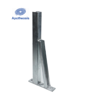 Support cantilever électrogalvanisé renforcé CLB470E Q235B avec plaque de base de 8 mm pour système de support solaire