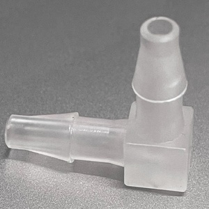 ZDVseal 1/8 英寸 2.4 毫米白色 PP 2 路 90 度 L 形弯头 PVDF 带刺接头，适用于溶剂型打印机系统 - Product Image 2