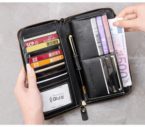 Nouveau <span class=keywords><strong>portefeuille</strong></span> pour femmes avec brosse antivol <span class=keywords><strong>RFID</strong></span> sac à main de grande capacité avec plusieurs positions de carte <span class=keywords><strong>portefeuille</strong></span> long - Product Image 4