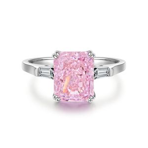 Anillos de Joyería Fina de Plata de Ley S925 con Circonita Cúbica de Corte Flor de Hielo y Diamante <span class=keywords><strong>Rosa</strong></span> para Mujer, Venta al por Mayor en Europa y América - Product Image 2
