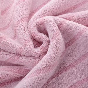 Bộ khăn mặt sợi microfiber nhanh khô, mềm mại như nhung san hô, thấm hút tốt, thiết kế sọc, chất liệu polyester fleece dùng cho gia đình - Product Image 6