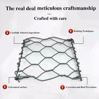 Cage en gabion décorative soudée en treillis métallique galvanisé à mailles carrées robustes pour le contrôle des inondations et les murs de soutènement extérieurs